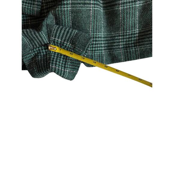 House of Harlow 1960 Green & Black Plaid Wool Blend High Waisted Women’s Shorts - Picture 10 of 13